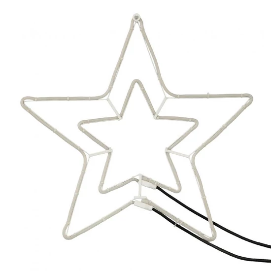 Dupla csillag neon-light, villogó, 55x54cm NEON 3