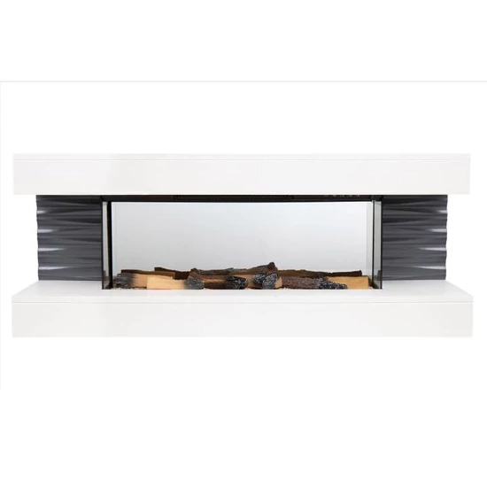 Home FKK 10 szabadon álló elektromos kandalló, panoráma, 1000W/2000W, fehér, 8 tűztér világítási mód FKK 10