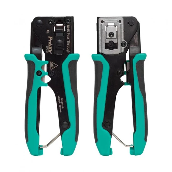 Home CP-342 UTP-RJ45-8P8C gyorskrimpelő fogó, nyitott végű dugókhoz, biztonsági zár, gyors CP-342