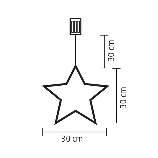 LED-es csillag ablakdísz KID 115