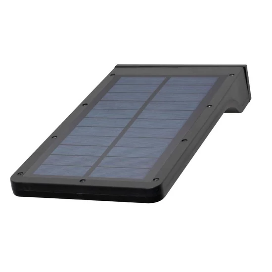 Home FLP300SOLAR napelemes LED reflektor, 300 lm, PIR mozgásérzékelő, 120° 5m, 36 db hidegfehér SMD LED, energiatakarékos, műanyag, IP44 FLP300SOLAR