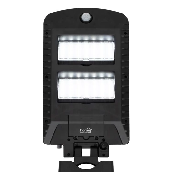 Home FLP1002SOLAR napelemes LED reflektor, 1000 lm, PIR mozgásérzékelő, 120° 5m, 2 x 28 db hidegfehér SMD LED, energiatakarékos, fém + műanyag, IP44 FLP1002SOLAR