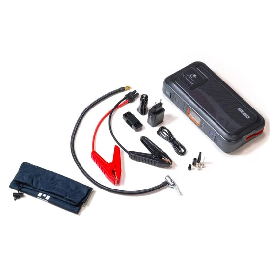 NEBO NEB-PBK-0006-G ULTIMATE, Jump Starter, 12VDC/600 A 3mp, 1500 A max., kompresszor, 130 psi max., LCD kijelző, Smart Charge, indítókábelek NEB-PBK-0006-G