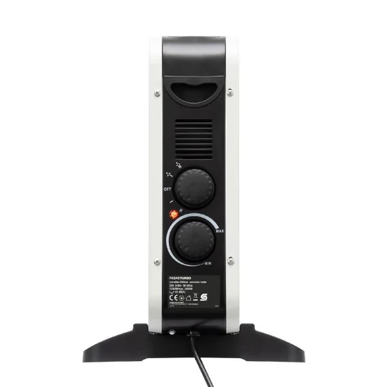 Home FK345TURBO konvektoros fűtőtest ventilátorral, 2000 W / 1250 W, termosztátszabályozás, szabadon álló, túlmelegedés védelem, turbóventilátor funkció FK345TURBO