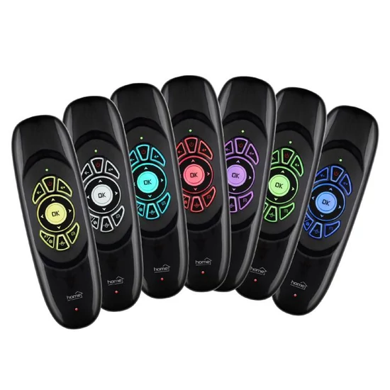 Home URCAIR2 SMART távirányító, 2in1, egér, billentyűzet, tölthető, légegér, air mouse, világító billentyűzet URCAIR2