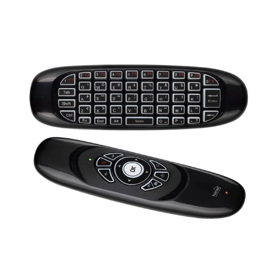 Home URCAIR2 SMART távirányító, 2in1, egér, billentyűzet, tölthető, légegér, air mouse, világító billentyűzet URCAIR2