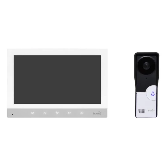 Home DPV260 7 colos videó-kaputelefon szett, éjszakai kameramóddal, 30 féle csengetési dallammal, kitekintő funkcióval, érintőgombokkal, bővíthető DPV260