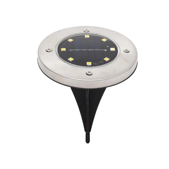 Home MX626WW napelemes kerti lámpa, 2 db-os szett, 8 db melegfehér LED, akkumulátor, acél és műanyag MX626WW