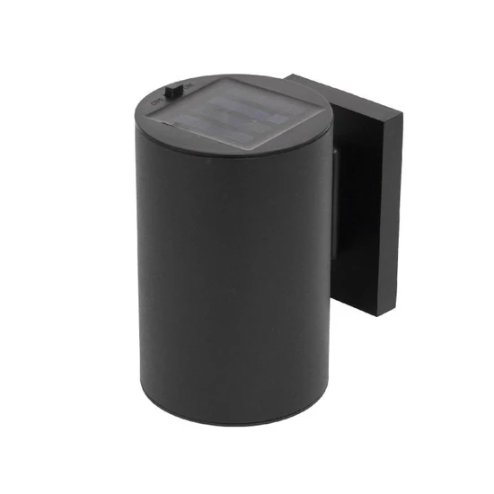 Home MX654 napelemes díszvilágítás, falilámpa, 1 db melegfehér LED, akkumulátor, fém és műanyag MX654