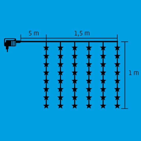 LED-es csillag fényfüggöny KAF 48L