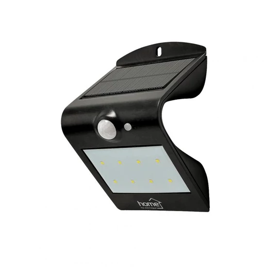 Szolár paneles LED reflektor, mozgásérzékelős, fekete
