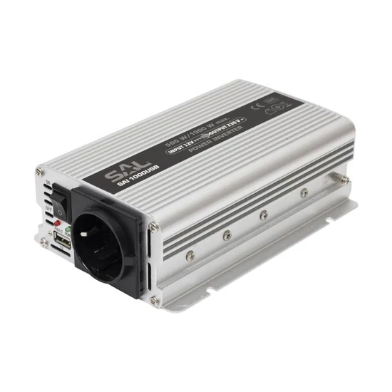 Feszültségátalakító, 500/1000W, USB aljzat