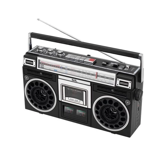 SAL RRT BROOKLYN sztereó kazettás rádiós magnó, Bluetooth, USB, microSD, MP3, felvétel, 4-sávos rádió, multimédia