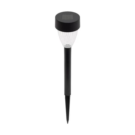 HOME MX657 napelemes kerti lámpa, 15db/display, 1db melegfehér LED, cserélhető akkumulátor, fekete színű