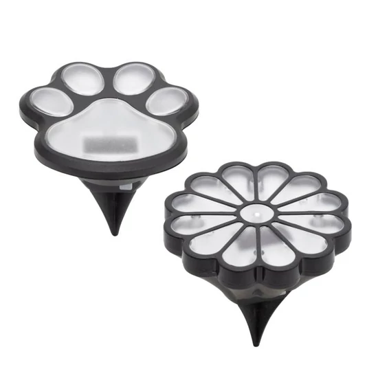 HOME MX674 napelemes kerti lámpa, tappancs, virág, 12db/display, 1db melegfehér LED, beépített akkumulátor