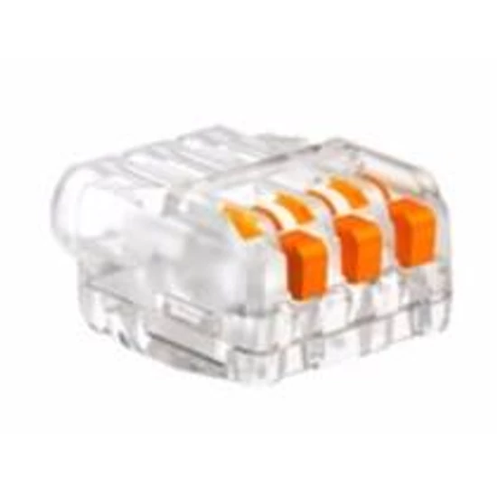 OBO 2054454 nyitható vezetékösszekötő 3-as 0,2-2,5mm2 univerzális átlátszó