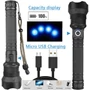 LED-es zseblámpa USB zoom XHP70 50000 lumen