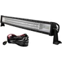 Led egyenes fényhíd 12V 405W három soros off-road munkalámpa 80cm kábelkészlettel
