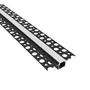 Led pvc profil 33x12 süllyesztett fekete 2m tejes fedlap