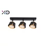 Led fali, mennyezeti lámpa x3 fekete+arany gx53 foglalat