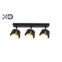 LED fali, mennyezeti lámpa x3 fekete+arany GX53 foglalat