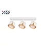 Led fali, mennyezeti lámpa x3 fehér + arany gx53 foglalat