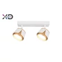 LED fali, mennyezeti lámpa x2 fehér + arany GX53 foglalat