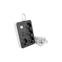 Remo hosszabbító elosztó fekete 3x230v + 5x usb-a+1xusb-c