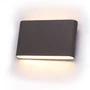 Kültéri falra szerelhető lámpatest, fekete, led 2x3w, 4000k, ip54