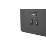 Piero G9 + LED USB olvasó fali lámpa, fekete + arany.