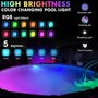 Led akkumulátoros medence lámpa RGB mágneses újratölthető távirányítós