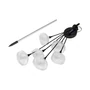 LED napelemes lámpa, leszúrható, virágok, 6 db LED, 84 cm