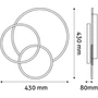 Avide Design Mennyezeti Lámpa Nico – 45 W LED, RF távirányítóval