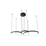 Hodo LED csillár fekete 20/40/60cm 77W állítható fényerővel