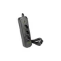 Modi hosszabbító kábel fekete 3x230v + 3x usb-a 1x usb-c