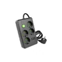 Modi hosszabbító kábel, fekete, 4x230v + 3x usb-a.