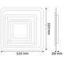 Avide Design Mennyezeti Lámpa Nansy-3D 81W(40,5+40,5) RF Távirányítóval