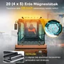 71 cm LED figyelmeztető lámpa – Forgó sárga LED villogó mágneses talppal