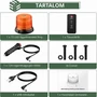 Vezeték nélküli 72 LED figyelmeztető villogó fény – távvezérlő, mágneses alj, USB és szivargyújtó táplálás