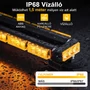 71 cm LED figyelmeztető lámpa – Forgó sárga LED villogó mágneses talppal