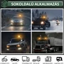 Vezeték nélküli 72 LED figyelmeztető villogó fény – távvezérlő, mágneses alj, USB és szivargyújtó táplálás