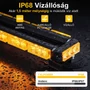 Fxlpower 41,5 cm LED figyelmeztető villogó lámpa – narancssárga, erős mágneses talp, 360° láthatóság