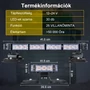 Fxlpower 41,5 cm LED figyelmeztető villogó lámpa – narancssárga, erős mágneses talp, 360° láthatóság