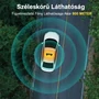 Fxlpower 41,5 cm LED figyelmeztető villogó lámpa – narancssárga, erős mágneses talp, 360° láthatóság