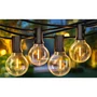 Napelemes LED girland 10m 10x E12 2700K távirányítóval