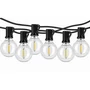 Napelemes LED girland 10m 10x E12 2700K távirányítóval