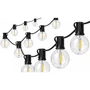 Napelemes LED girland 15m 15x E12 2700K távirányítóval