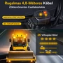 Fxlpower 41,5 cm LED figyelmeztető villogó lámpa – narancssárga, erős mágneses talp, 360° láthatóság