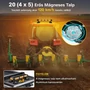 Fxlpower 41,5 cm LED figyelmeztető villogó lámpa – narancssárga, erős mágneses talp, 360° láthatóság