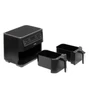 Home HG AF 24 air fryer, forrólevegős fritőz, 2 X 3,8 literes, 6-féle üzemmód, 2460 W, MEAL funkció, DUAL funkció, fekete HG AF 24